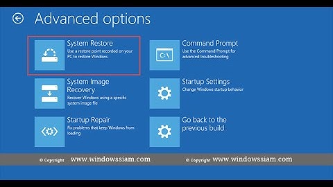 การสร้าง Create System Restore สำหรับ Windows 10
