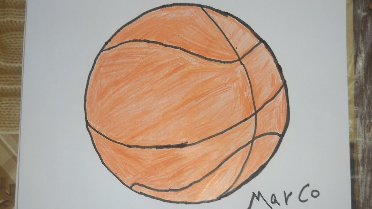 كيفية رسم كرة السلة / How to draw a basketball / كرة السلة/ basketball -  YouTube