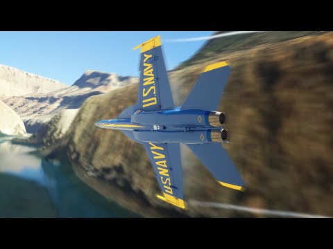F/A-18E Super Hornet Blue Angel - Grand Canyon: Flight Simulator 2020