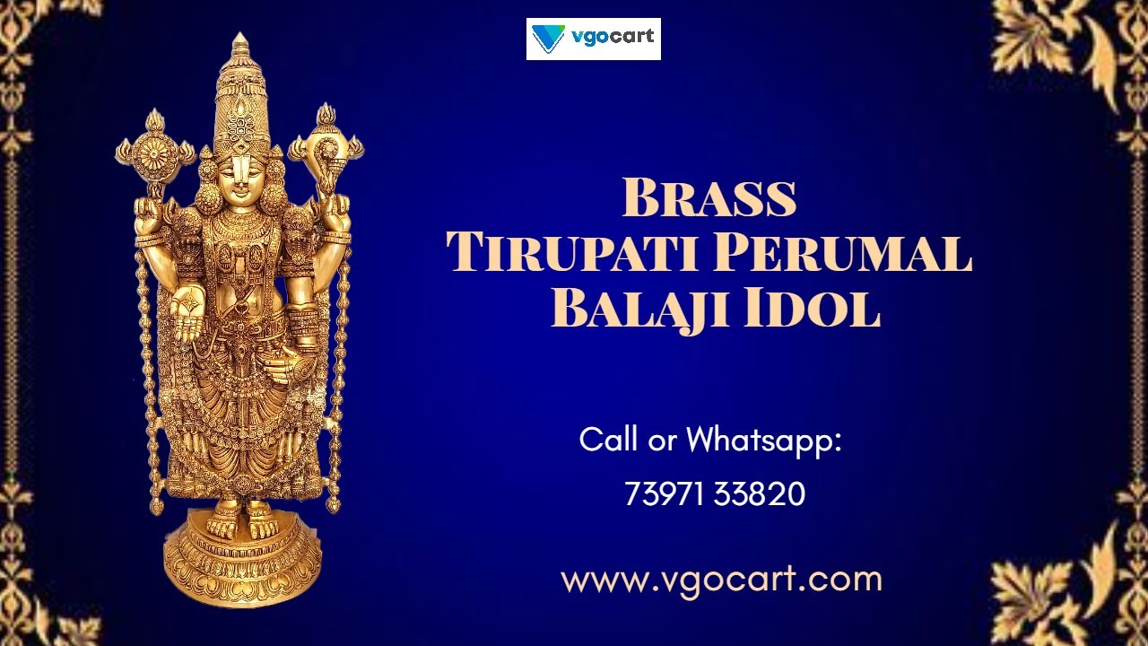 Brass Tirupati Perumal Balaji Idol at Best Price 