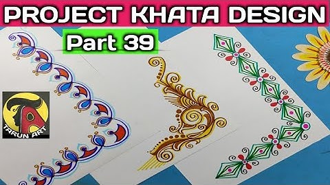 Border and corner design for student project khata.// Practical khata design. Part 39.// Tarun Art.