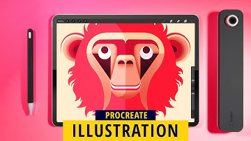 Monkey Illustration with Procreate and iPad Pro ✨✍️✨ // Ghost Paper