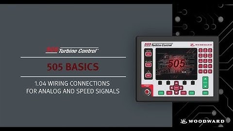 505 Wiring Connections for Analog and Speed Signals