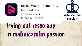 installing resso | resso music app | in malinicarolin passion