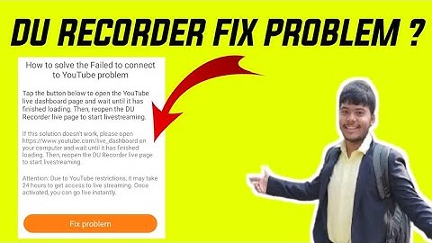 Du recorder Fix problem ? du recorder retry problem | 2subscribe live stream Kaise kare .