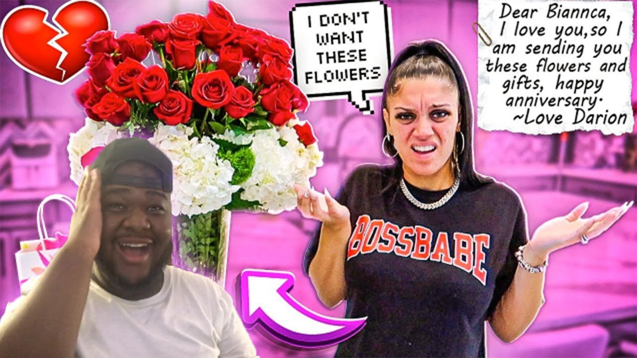 THE PRINCE FAMILY MY 12 YEAR OLD BROTHER DARION SENT BIANNCA FLOWERS ON OUR 8 YEAR ANNIVERSARY...