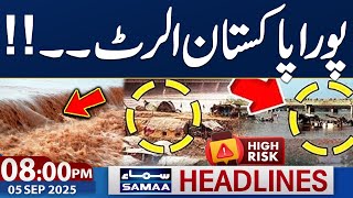 Flash Flood in Pakistan | Alert in Punjab | 08 PM News Headlines | 5 Sep 2025 | Samaa TV