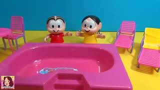 Piscina da Mônica! Que divertido! Vamos brincar ! #turmadamônica #mashaandthebear #tiacris