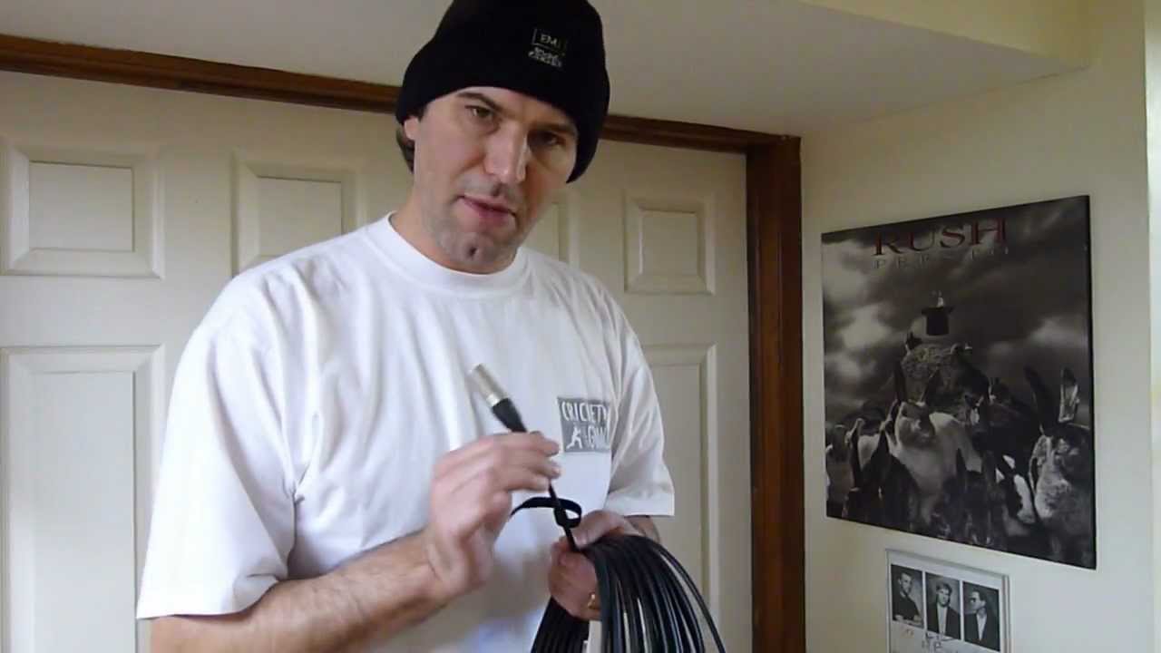 How To Coil A Microphone Cable - YouTube