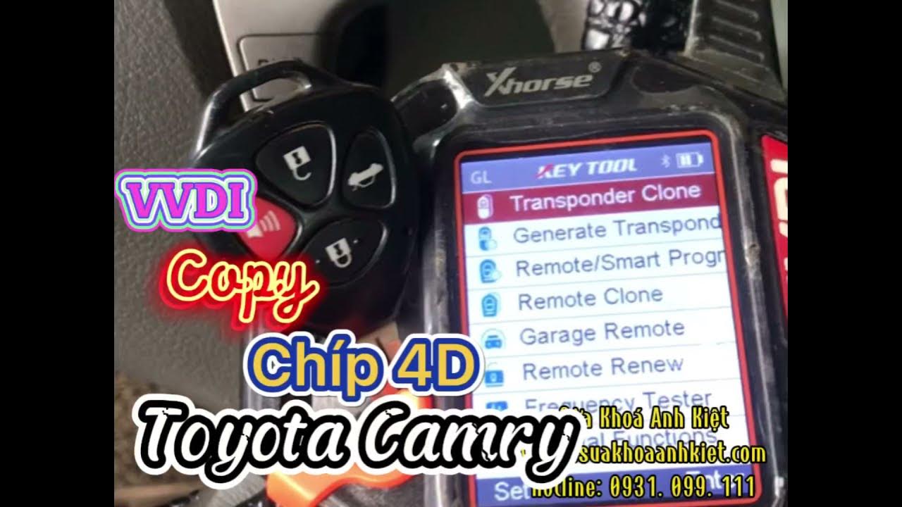 Program to copy 4D chip Toyota Camry by VVDI KEY TOOL - YouTube