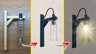 طريقة عمل مصباح حائط مذهل من زجاجة