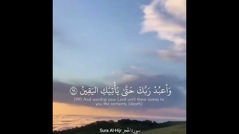 قارئ الشيخ هزاع البلوشي أواخر سورة الحجر بصوت رائع جداً