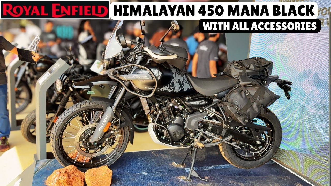 Himalayan 450 Mana Black Rally Edition With All Company Fitted Accessories #royalenfieldrgma #rgma