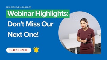 October CMHC MLI Select Webinar Recap