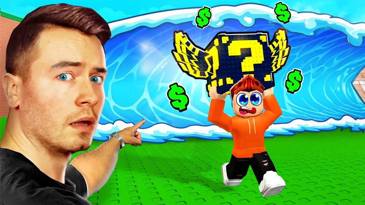 Ich ENTKOMME einem TSUNAMI für LUCKY BLOCKS in ROBLOX!