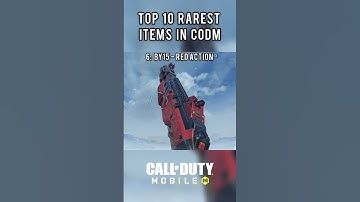 TOP 10 RAREST ITEMS/SKINS IN COD MOBILE!!