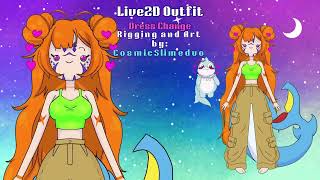 Umiko Adventure Time Live2D Model with Maid Outfit Change!