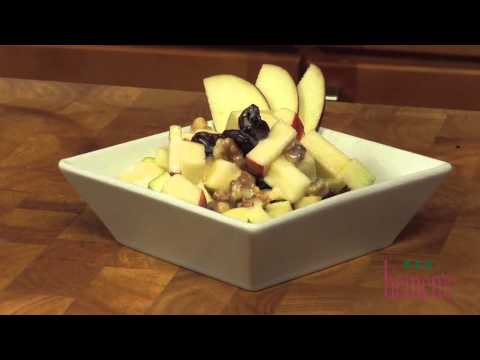 Apple, Dried Cherry and Walnut Salad with Yogurt and Honey