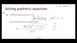Leaving Cert Maths: Q5 Quadratic Equations (Full Sol) Wealth