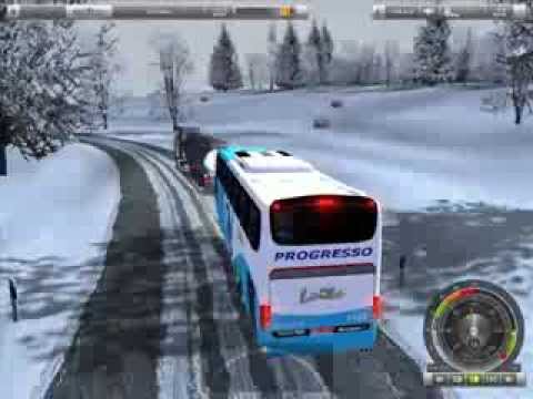 German Truck Simulator Bus mod+winter mod - YouTube