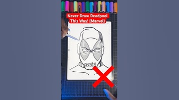 Never Draw Deadpool THIS Way! 😡 #art #shorts #deadpool