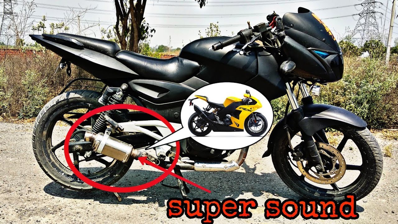 pulsar 180 modified exhaust sound total modification youtube