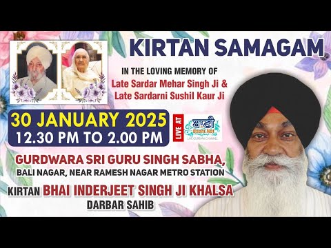 Gurbani-Kirtan-Samagam-Gurdwara-Bali-Nagardelhi-30-Jan-2025