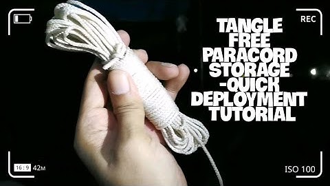 TUTORIAL - Tangle Free Paracord Storage - Quick Deployment Tutorial