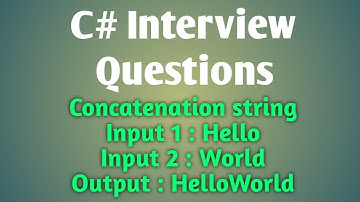 String Concatenation code | C# coding | Interview Questions