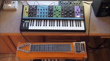 Ambient Pedal Steel Guitar with Moog Matriarch Microcosm and Cosmos