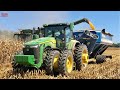 JOHN DEERE 8R 370 Tractor Moving The Corn Harvest