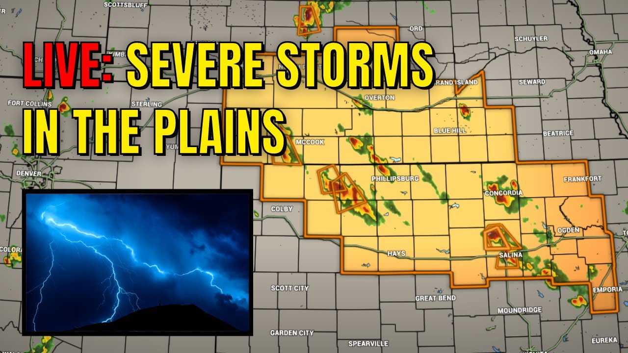 LIVE: SEVERE WEATHER THREAT across the Plains through this evening ...