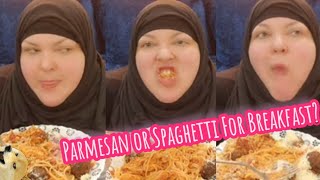 Foodie Beauty's Parmesan Mukbang In Like 10 minutes 🍅🧀🍝