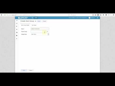How to create an Item Group in ZipERP