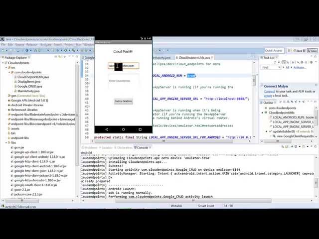 Creating an android application with Google App Engine backend