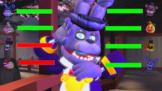Sfm Fnaf Top 5 Anime Animatronics Vs Fights With Healthbars