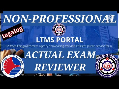 LTO NON-PROFESSIONAL ACTUAL EXAM REVIEWER / LTMS PORTAL / Carluto Tv