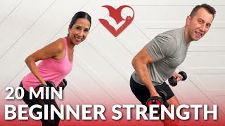 20 Min Beginner Strength Training at Home Full Body Dumbbell Workout for Beginners with Weight