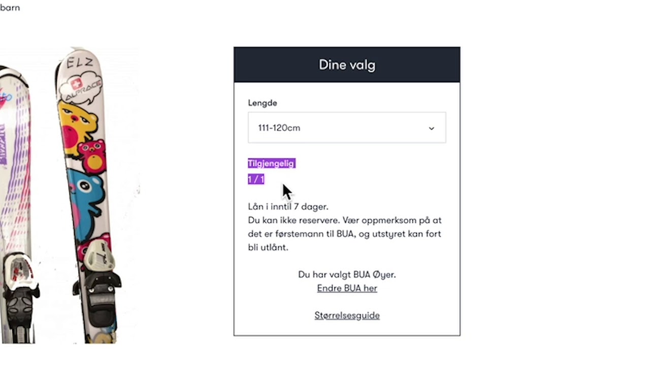 Hvordan se utstyret du kan låne