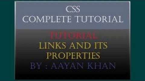 html and css in hindi / urdu Tutorial - 20 - styling links with css