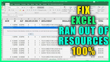 How to Fix excel ran out of resources Forever 2023 #excel
