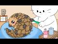 Mizu’s Scale Care for a Pangolin | ASMR Animation | Life in Shirakawa