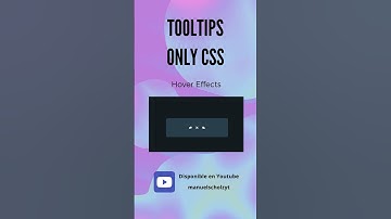 How To Make TOOLTIP only css  🚀 Cómo crear tooltips usando sólo CSS (efecto Hover)