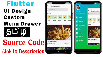 Flutter UI design in Tamil  Custom Animated Hidden Drawer in Tamil  | Navigation Drawer | SyntaxTube