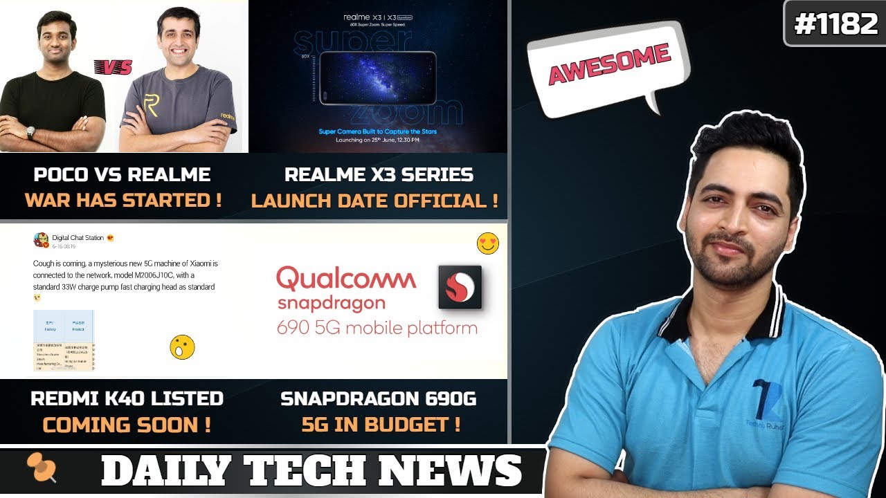 Realme X3 & X3 SZ 25th June,SD 690 5G,Samsung M41 Cancelled,Realme vs POCO,Redmi K40 Launch #1182