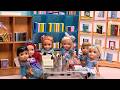 Be Quiet Elsa Anna Toddlers At Library Lots Of Books Barbie Dolls 