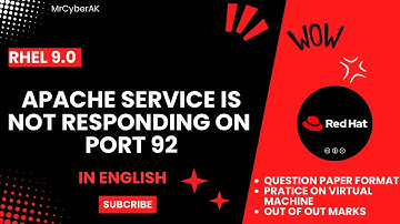 RHCSA EXAM QUESTIONS | APACHE SERVICE IS NOT RESPONDING ON PORT 92 | RHCSA 9 | English Tutorial