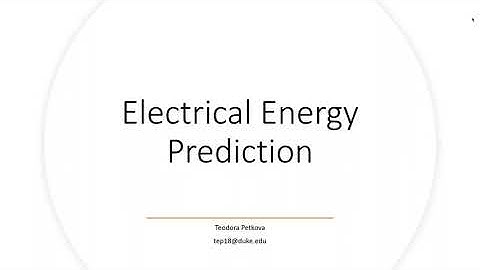 Electrical Energy Prediction