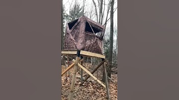 DIY Deer Stand Part 2!! #DIY #hunting  #deerhunting #construction