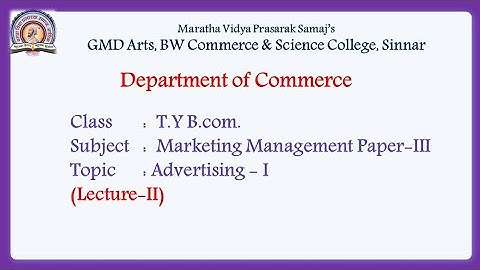 Marketing Management Paper 3 Topic 1 lecture 2